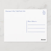 Monument Valley Navajo Tribal Park Utah USA Postkarte (Rückseite)