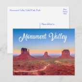 Monument Valley Navajo Tribal Park Utah USA Postkarte (Vorne/Hinten)