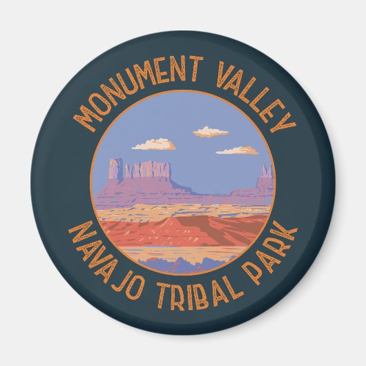 Monument Valley Navajo Tribal Park Vintag Magnet (Vorne)