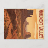 Monument Valley: Retro-Wüstenansicht Postkarte (Vorderseite)