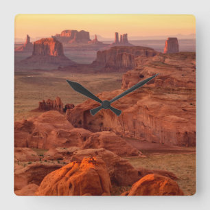 Monument valley scenic, Arizona Quadratische Wanduhr