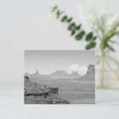 Monument Valley (schwarz-weiß) 2 Postkarte (Stehend Vorderseite)