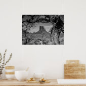 Monument Valley Schwarz-Weiß Poster (Küche)