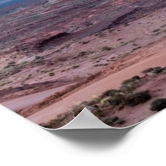 Monument Valley Sunset Panorama Poster (Ecke)