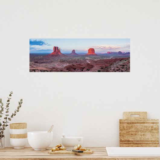 Monument Valley Sunset Panorama Poster (Küche)