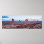 Monument Valley Sunset Panorama Poster (Vorne)