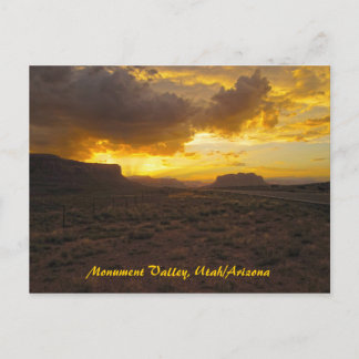 Monument Valley Sunset Postkarte