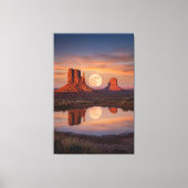 Monument Valley Supermoon Reflection – Desert Leinwanddruck (Vorderseite)