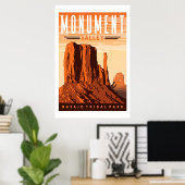 Monument Valley Travel Poster Print (Heimbüro)
