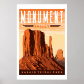 Monument Valley Travel Poster Print (Vorne)