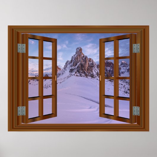 Monument Valley USA Imitate Fensteransicht Winter Poster (Vorne)
