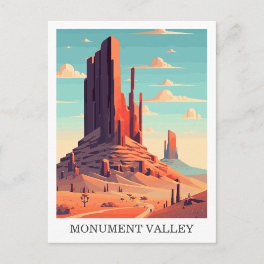 Monument Valley, USA: Reisen Vintag Postkarte (Vorderseite)
