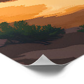 Monument Valley USA Travel Iconic Mitten Buttes Poster (Ecke)