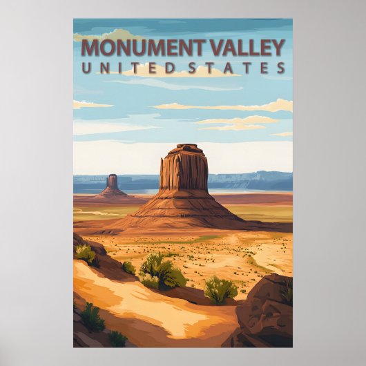 Monument Valley USA Travel Iconic Mitten Buttes Poster (Vorne)