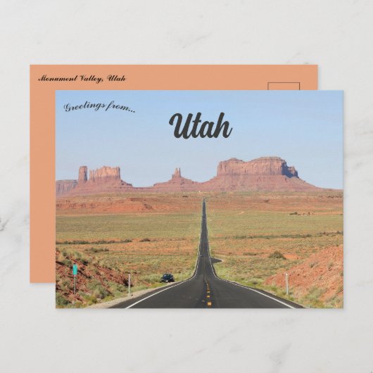 Monument Valley Utah Postkarte (Vorne/Hinten)