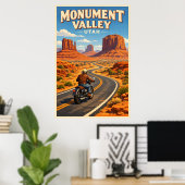 Monument Valley Utah - Vintage Reiseplakat Poster (Heimbüro)