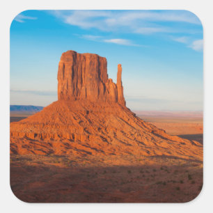 Monument Valley Utah Wüstenhandschuhe in Panoramab Quadratischer Aufkleber