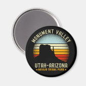 Monument Valley Vintage Landscape Utah Magnet (Vorderseite/Rückseite)