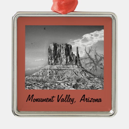 Monument Valley Weihnachtsbogen Gerahmt Ornament Aus Metall (Vorne)