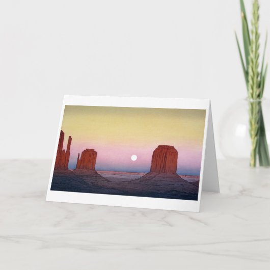 Monument Valley, Yoshida, Woodcut Karte (Vorderseite)