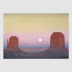 Monument Valley, Yoshida, Woodcut Seidenpapier