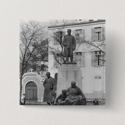 Monument zu Emile Zola Button (Vorderseite)
