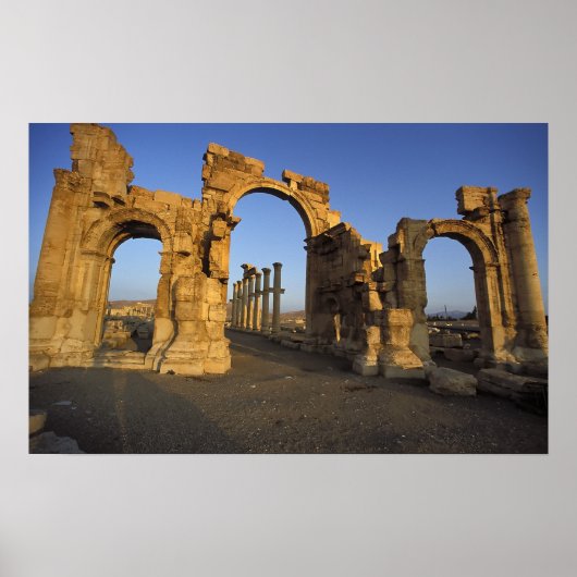 Monumental Arch, Palmyra, Homs, Syrien Poster (Vorne)