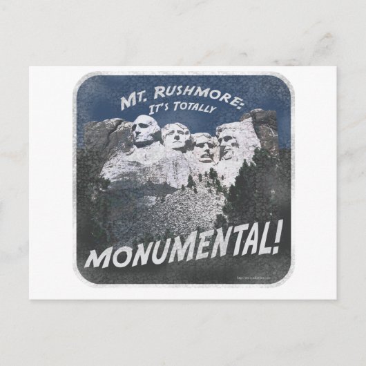Monumental Berg Rushmore Postkarte (Vorderseite)
