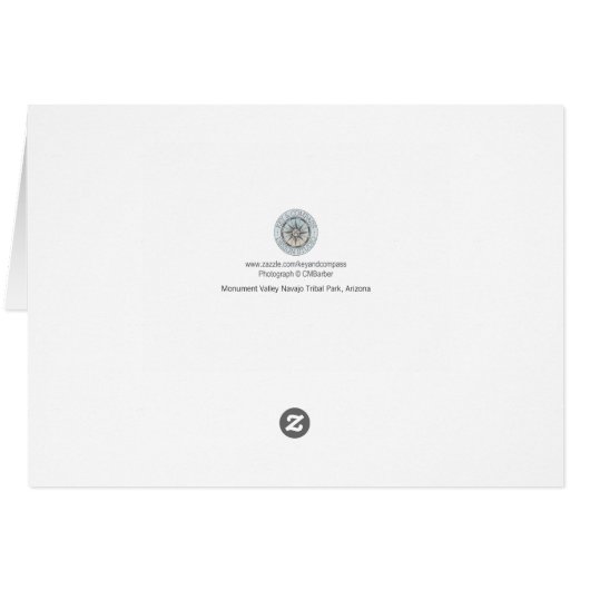 Monumental Mittens | American Souwest Card (Rückseite Horizontal)