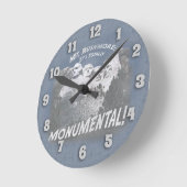 Monumental Mount Rushmore Sprichwort Runde Wanduhr (Winkel)