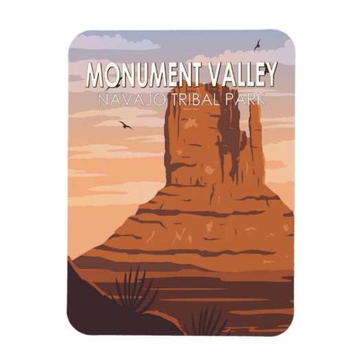 Monumental Navajo Tribal Park Vintag Magnet (Vertikal)