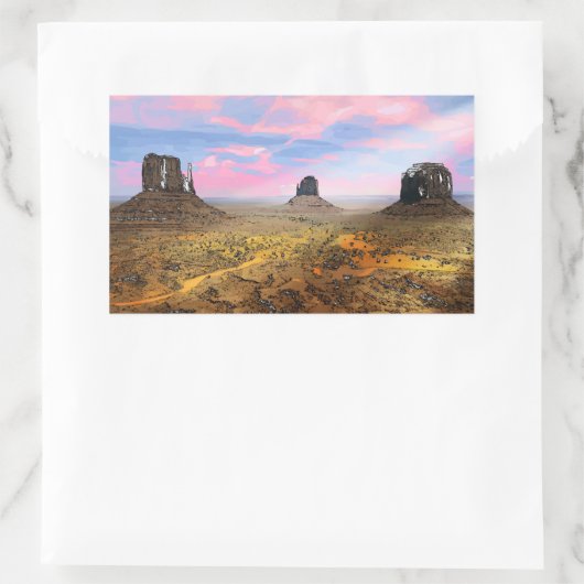 Monumental Rechteckiger Aufkleber (Tasche)