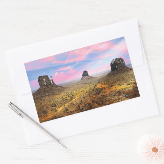 Monumental Rechteckiger Aufkleber (Umschlag)