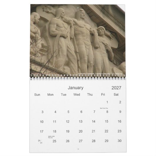 Monumentale große Stücke von Washington, DC 2011 - Kalender (Jan 2027)