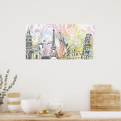 Monumente der Welt Poster (Küche)