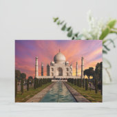 Monuments | Colorful View of the Taj Mahal Dankeskarte (Stehend Vorderseite)