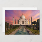 Monuments | Colorful View of the Taj Mahal Dankeskarte (Vorne/Hinten)