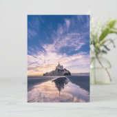 Monuments | Mont Saint-Michel, Normandy France Dankeskarte (Stehend Vorderseite)