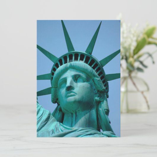 Monuments | Statue of Liberty Face Dankeskarte (Stehend Vorderseite)
