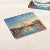 Monuments | Taj Mahal Colors Rechteckiger Pappuntersetzer (angewinkelt)
