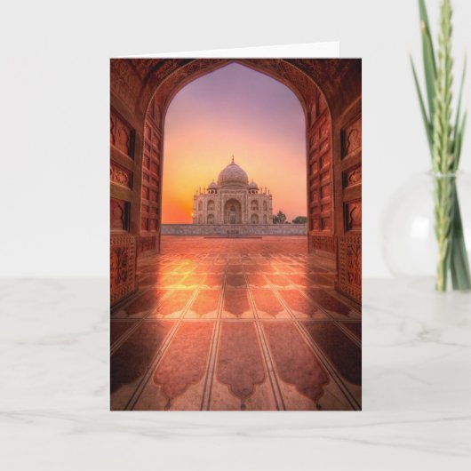 Monuments | Taj Mahal, India at Sunset Karte (Vorderseite)