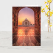 Monuments | Taj Mahal, India at Sunset Karte (Gelbe Blume)