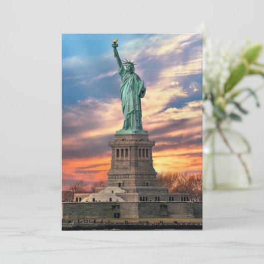 Monuments | The Statue of Liberty Dankeskarte (Stehend Vorderseite)
