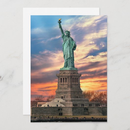 Monuments | The Statue of Liberty Dankeskarte (Vorne/Hinten)