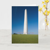 Monuments | Washington Monument with Flags Karte (Gelbe Blume)