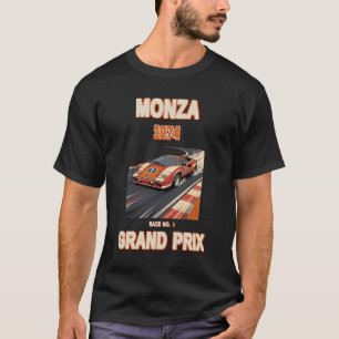 Monza 1974 Vintage-Grand-Prix-Rennposter T-Shirt