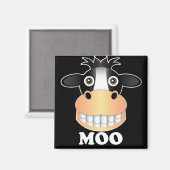Moo - 2 Zoll Square Magnet  (Vorderseite/Rückseite)