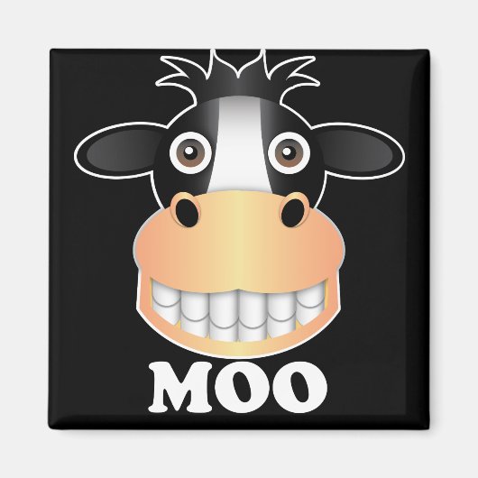 Moo - 2 Zoll Square Magnet  (Vorne)