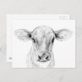 Moo A Young Jersey Cow Postkarte (Vorne/Hinten)