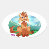 Moo-Aufkleber Ovaler Aufkleber (Vorderseite)